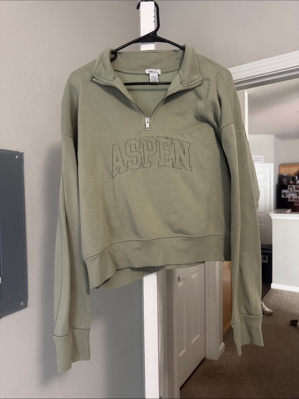 Rue21 Olive Green Aspen Half-Zip Pullover